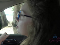 Elena couldn't hold it in, so she pees in the back seat