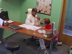 Leie, Arzt, Prüfung, Krankenschwester, Büro, Pov, Muschi, Uniform