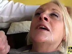 アナル, お尻, イギリス人, 顔射, 指いじり, お婆さん, Hd