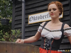 お尻, 美女, デカ尻, デカチン, フェラチオ, オマンコ, 赤毛