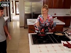 デカパイ, フェラチオ, 巨乳な, イく瞬間, 母, 息子, 義母, ティーン