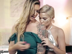 Tetas grandes, Besar, Lesbiana, Lamidas, Lencería, Masturbación, Coño, Estriptis