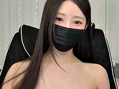 Enthousiasteling, Aziatisch, Grote mammen, Vrouw, Koreaans, Tieten likken, Oud, Webcamera