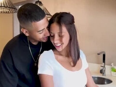 Hot Latina GF Gets Fucked Hard by Boyfriend in Kitchen - Amateur Homemade Sex