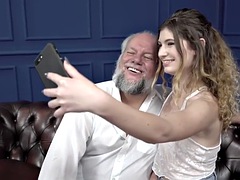 Blowjob, Brunette, Handjob, Sucking, Teen, Tits