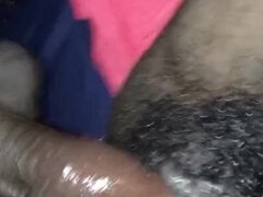 Amateurs Hairy Black Slit Close Up - Ebony