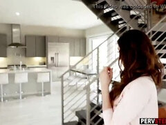 MILF stepmom makes a happy her stepson after a bad day