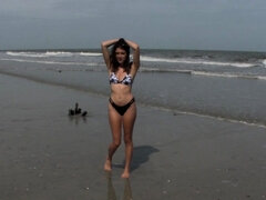 Strand, Groep, Hd, Openbaar, Rijden, Tiener, Tieten likken, Bekijker