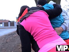 Laura Booblock gets picked up & fucked hard for cash