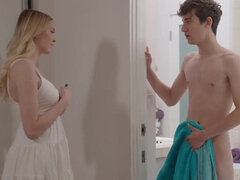 アメリカ人, デカチン, ブロンド, フェラチオ, 兄弟, ズームショット, オマンコ, ティーン