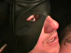 Masked German passive amateur gangbang fucked in the ass