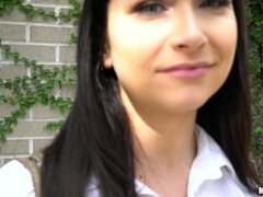 お尻, デカ尻, デカチン, フェラチオ, 茶髪の, ハードコア, 公共, ティーン