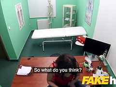 Amirah Adara's shaved pussy bounces on the doctor's big dick in fakehospital POV