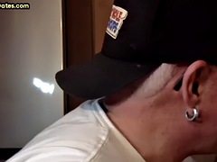 Leie, Blasen, Schwul, Schwanzloch, Handjob, Masturbation, Reif, Ablutschen