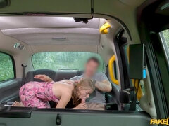 Blonde, Blowjob, Car, Clothed, Dick, Pussy, Thong, Tight