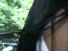 Raven-Haired Teenager Angel In White 2 - Public Agent