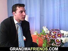 フェラチオ, イマラチオ, お婆さん, 熟年, 淫乱熟女, 母, 義母, 三人