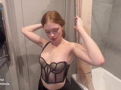 18 jahre, Leie, Blasen, Geschnappt, Paar, Muschi, Rotschopf, Russisch