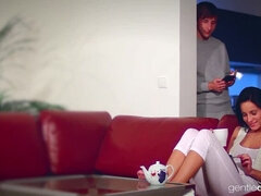 Noire, Queue, Doigter, Embrassement, Léchez, Masturbation, Chatte, Nénés