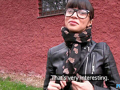 Verga grande, Negro, Morena, Checa, Gafas, Casero, Al aire libre, Ruso