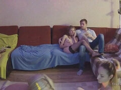 18 ans, Lesbienne, Fête, Russe, Adolescente, Voyeur