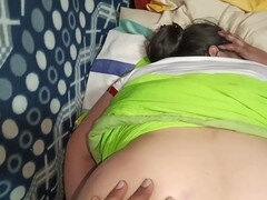 お尻, 叔母, デカチン, 黒人, フェラチオ, インド人, マスク, 淫乱熟女