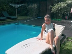 18 años, Acercamiento, Desnudo, Al aire libre, Estrella porno, Adolescente, Tetas, Bajo el agua