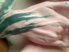 Slowly stripping and fingering my needy pussy by the window