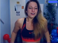 Rubia, Linda, Orgasmo, Solo, Adolescente, Tetas, Camara web