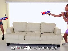 Blasen, Braunhaarige, Kompilation, Spermaladung, Dildo, Handjob, Zierlich, Titten