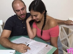 Grosser arsch, Grosser schwanz, Grosse titten, Blasen, Braunhaarige, Hundestellung, Riesig