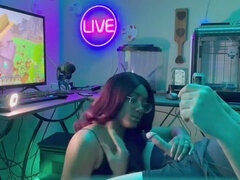 Минет, Сперма во рту, Черненькие, Очки