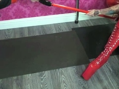 Blonde, Femme dominatrice, Fétiche, Fétiche des pieds, Latex