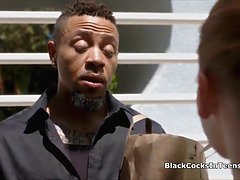 Grote lul, Zwart, Pijpbeurt, Rondborstig, Lul, Hd, Tiener, Trio