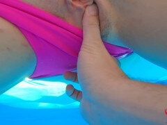 Leie, Selbstgemacht, Im freien, Pool, Stiefmutter, Unter wasser, Hure, Ehefrau