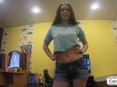 Blasen, Sperma im mund, Schmuddelige sprache, Russisch, Dürr, Ablutschen, Tätowierung, Titten