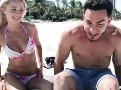 Amateur, Playa, Dormitorio, Bikini, Semen en la boca, Polla, Estilo perrito, Tetas