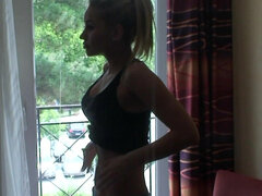 Tussi, Strand, Grosse titten, Schwarz, Braunhaarige, Lesbisch, Party