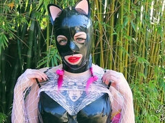 Grote kont, Grote mammen, Seksspeelgoed, Fetisj, Vingeren, Masker, Masturbatie, Alleen