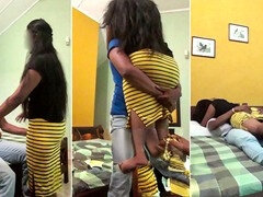 Stunning Sri Lankan lady Dushaani has fun with her friend after class