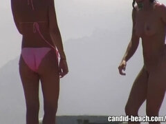Leie, Strand, Grosse titten, Milf, Nudist, Im freien, Spion, Titten
