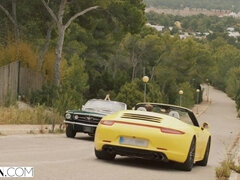 Блондинки, Минет, Сперма на лице, Лизание, Киски, Наездница, Втроем, Сиськи