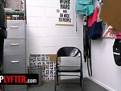 Backroom, Big tits, Blowjob, Natural tits, Office, Slave, Taboo, Teen