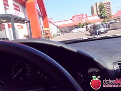 Belleza, Rubia, Mamada, Tetona, Mamá, Al aire libre, Público, Puta