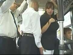 Groepseks ejactulatie, Autobus, Japaans, Openbaar