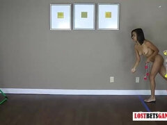 素人, ブロンド, ゲーム, 異人種間, レズビアン, ストリップ, おもちゃ, バイブレーター