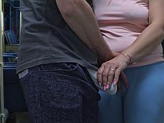 CoupleForFun2023s Big Butt Bounces on Crowded Public Bus as Stranger Gropes Her Che