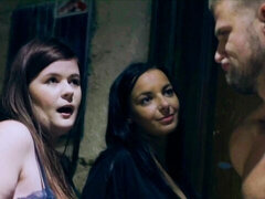 ぽっちゃり, デカ尻, デカパイ, 黒人, フェラチオ, 熟年, 赤毛, ストッキング