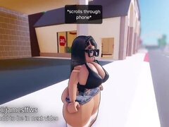 PHAT ASS WHITE GIRL Stunner DRILLS For a Rail in LAMBO (ROBLOX)