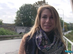 Blond Hair Babe Opens Legs Outside For Cash 1 - Public Agent